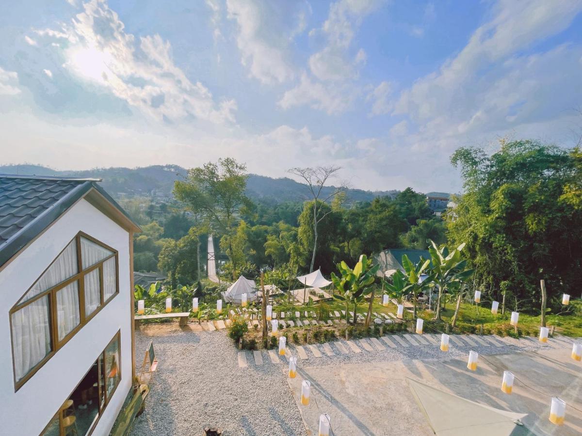 Micasa - Nha Gac Mai Tren Dinh Doi Villa กาวบั่ง ภายนอก รูปภาพ